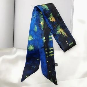 Two Van Gogh Oil Painting Thin Scarves / Hair Bands / Scarves - #944